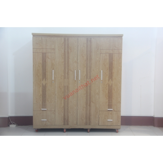 TỦ ÁO - 1M6 - MÀU SỒI - MDF