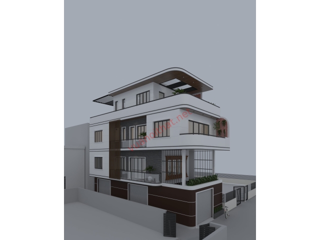 Nhà phố 5.8x15.8m, 1 trệt 2 lầu 1 tum