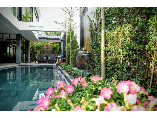 Villa 400m2, DT xây dựng 120 m2, 1 sàn 2 tầng
