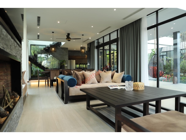 Villa 400m2, DT xây dựng 120 m2, 1 sàn 2 tầng