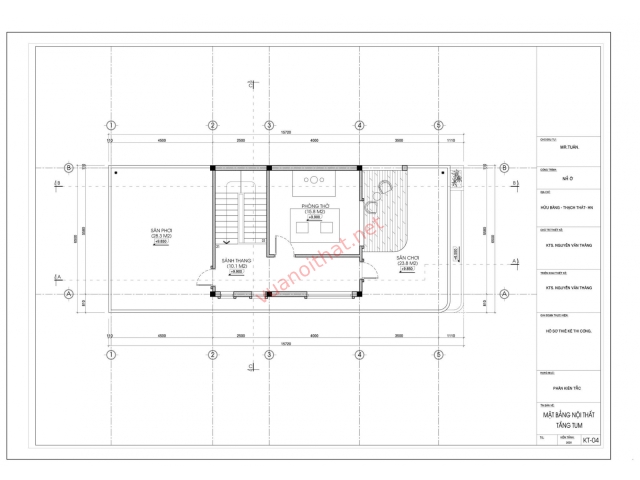 Nhà phố 5.8x15.8m, 1 trệt 2 lầu 1 tum